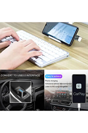 SBZ Type-c Dönüştürcü Type C Usb Otg Çevirici Usb 3.0 Hızlı Transfer | Metal Type-C OTG