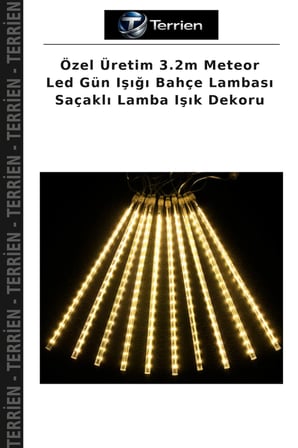 Özel Üretim 3.2m Meteor Led Gün Işığı Bahçe Lambası Saçaklı Lamba Işık Dekoru