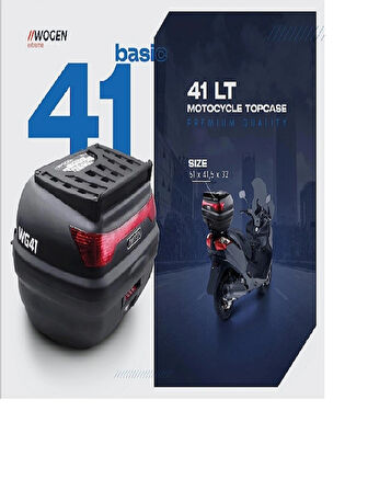 WOGEN 41 LT. MOTOSİKLET ARKA ÇANTA --SIRT DAYAMASIZ---***SİYAH***