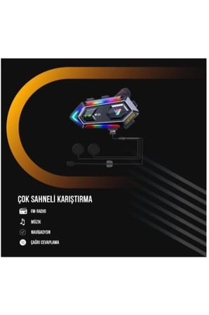 Time&Tech Y20 RGB Kask ıntercomu Kask İçin Bluetooth Kulaklık