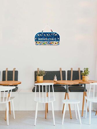 Hoşgeldiniz Yazılı Dekoratif Askılı Duvar Süsü