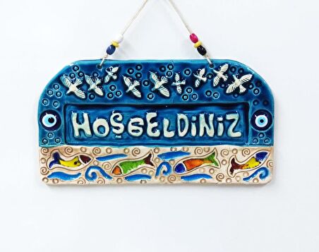 Hoşgeldiniz Yazılı Dekoratif Askılı Duvar Süsü