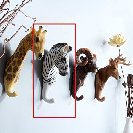Dekoratif Modern Duvar Askılık Zebra Duvar Dekor Askı 