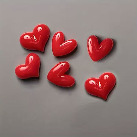 Dekoratif 6 Adet Güçlü Kalp Şeklinde Buzdolabı Magneti Fotoğraflar, Notlar için Dekoratif Buzdolabı Magnetleri Mıknatısları Buzdolabı Süsü Sevgililer Günü Hediyesi