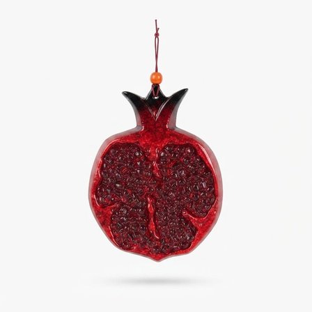 El Yapımı Seramik Nar Duvar Dekoru Bereket Koleksiyonu 13X16 cm