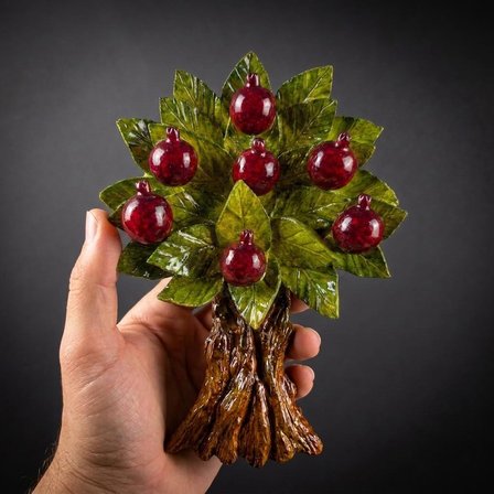 El Yapımı Nar Ağacı Duvar Dekoru Bereket Koleksiyonu 14X20 cm