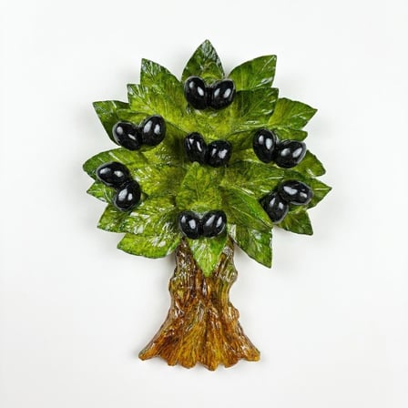 El Yapımı Zeytin Ağacı Duvar Dekoru 14X20 cm Bereket Temalı Hayat Ağacı Duvar Süsü & Yeni Ev Hediyesi