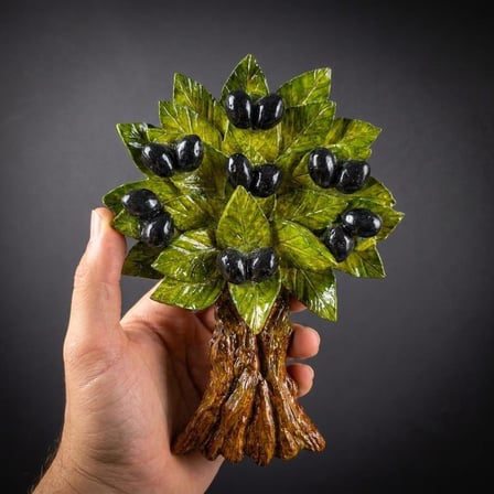 El Yapımı Zeytin Ağacı Duvar Dekoru 14X20 cm Bereket Temalı Hayat Ağacı Duvar Süsü & Yeni Ev Hediyesi