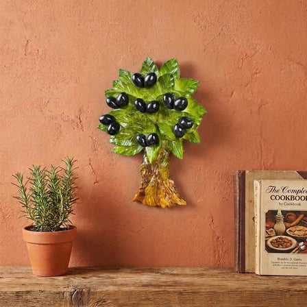 El Yapımı Zeytin Ağacı Duvar Dekoru 14X20 cm Bereket Temalı Hayat Ağacı Duvar Süsü & Yeni Ev Hediyesi