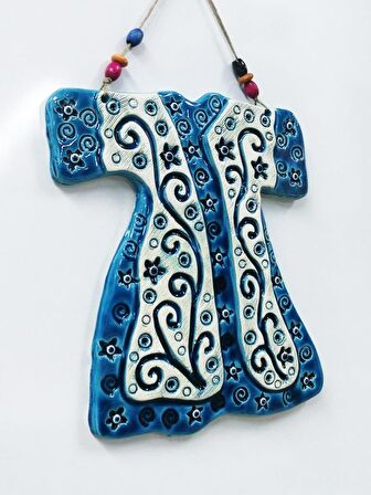 Seramik Semazen Hırkası Dekoratif El İşi Duvar Süsü Büyük Boy Nazarlık