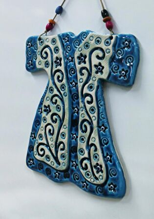 Seramik Semazen Hırkası Dekoratif El İşi Duvar Süsü Büyük Boy Nazarlık