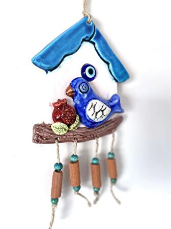 Seramik Şans Evi Orta Boy Dekoratif Duvar Süsü