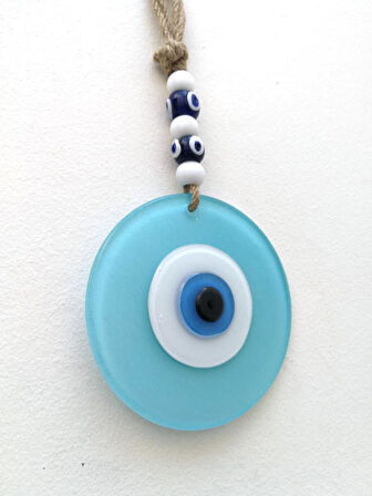 Renkli Cam Nazarlık Duvar Süsü Hediyelik Nazar Boncuğu