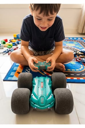 20 Km Hız 7.4V Büyük Boy Sünger Teker Uzaktan Kumandalı Full Fonksiyon Akrobat Araba