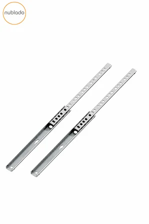 Bilyalı Teleskopik Çekmece Rayı 17 mm x 34,2 cm Tam Açılım Metal Galvanizli Sağ Sol 1 Takım Dolap Mobilya Rayı