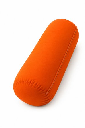Yoga Bolster Organik Poplin Kumaş Kırpıntı Sünger Dolgulu Meditasyon Yastığı Pilates Destek Minderi 65x22 cm