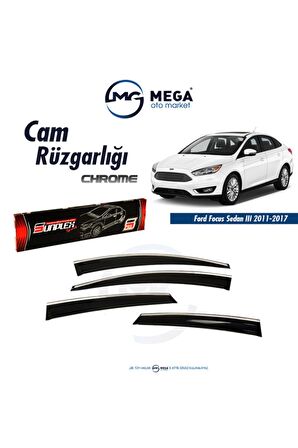 Focus 3 Sedan 2011- Sonrası Krom Cam Rüzgarlık