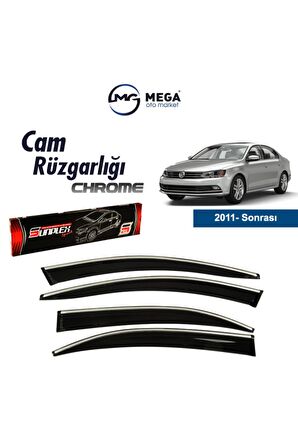 Vw Jetta 2011- Sonrası Krom Cam Rüzgarlık