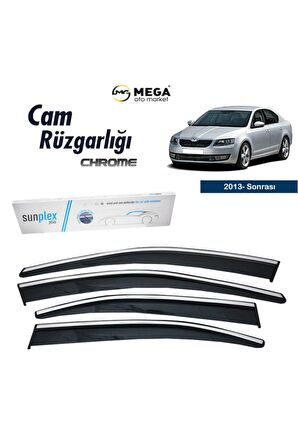 Skoda Octavia 2013- Sonrası Krom Cam Rüzgarlığı