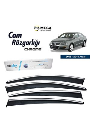 Vw Passat B6 2005 - 2010 Arası Krom Cam Rüzgarlığı