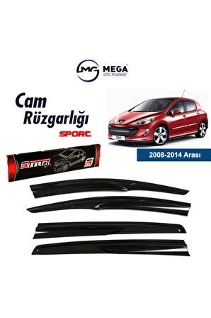 Peugeot 308 2008-2014 Arası Mugen Tip Cam Rüzgarlık