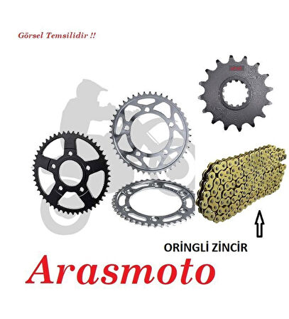 Yamaha Mt 09 - Tracer 900 Oringli Zincir Ön Arka Dişli Seti _Supermoto