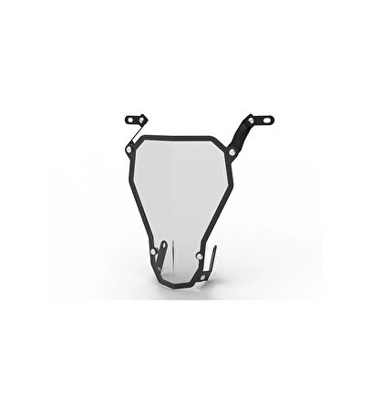 Cf Moto Nk 250 Far Koruma 2017 -2023 Şeffaf Pleksi Camlı (Cnc Kesim,Statik Boyalı)_Supermoto