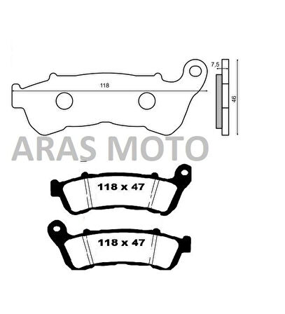 Yamaha Xmax 250 - Xmax 250 Abs- X City Ön Fren Balatası 2006-2017 _Supermoto