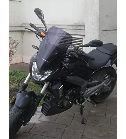 Bajaj Dominar 250 -400 Füme Ön Cam Siperlik ,Biadil Marka Tur Camı 42 Cm (2017-2024) _Supermoto