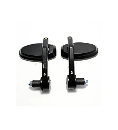 Motosiklet Gidon Aynası Siyah Renk Siyah Topuz 22 Mm Gidon Uyumlu _Supermoto