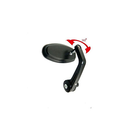 Motosiklet Gidon Aynası Siyah Renk Siyah Topuz 22 Mm Gidon Uyumlu _Supermoto
