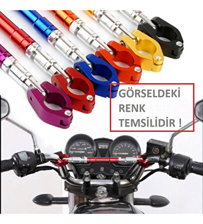 Motosiklet Gidon Barı Ayarlanabilir Dengeleyici Ara Bar Sarı Renk 22 Mm Gidon _Supermoto