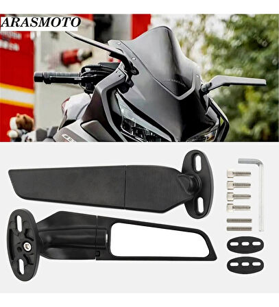 Motosiklet Kanat Dikiz Aynaları Ayarlanabilir R25 -Cbr 250 -Cbr125-600Rr-1000Rr-R6-R1 Uyumlu