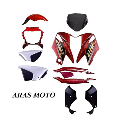 Honda Cbf 150 Kaporta Grenaj Seti Kırmızı Arka Çamurluk Hariç  _Supermoto