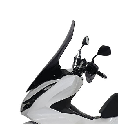 Honda Pcx 125 ,150 Ön Siperlik Camı Koyu Füme 75cm Uzun Tur Camı Montaj Aparatlı 2021-24_Supermoto