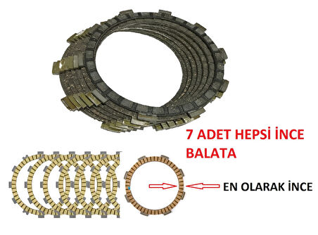 Cf Moto Nk 250,250 SR Debriyaj Balata Seti 7 Li Hepsi İnce 2016-2022 Kevlar Isıya Dayanıklı_Arasmoto