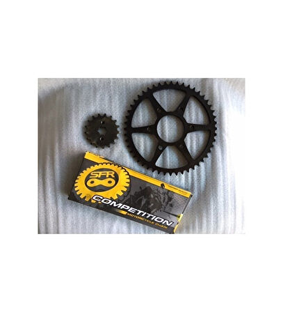 Pulsar Ns200 Düz Oringsiz Zincir Dişli Seti_Supermoto