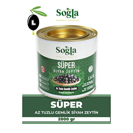 Süper Gemlik Zeytini Teneke 1850g