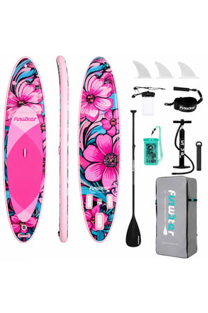 PINK FLOWER ŞİŞME SUP BOARD/STAND UP PADDLE BOARD 350x85x15 CM 1 YIL GARANTİ