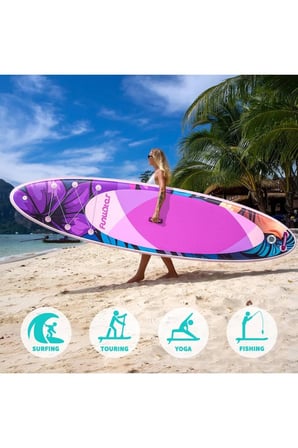 PURPLE FLOWER ŞİŞME SUP BOARD/STAND UP PADDLE BOARD 350x85x15 CM 1 YIL GARANTİ