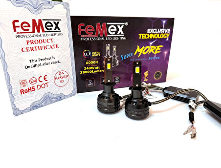 Femex Super More H1 Şimşek Etkili Led Xenon 240W 28.000 Lumen