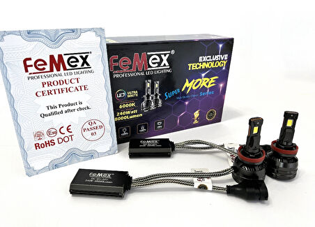 Femex Super More H8 Şimşek Etkili Led Xenon 240W 28.000 Lumen