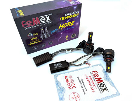 Femex Super More HB3 9005 Şimşek Etkili Led Xenon 240W 28.000 Lumen