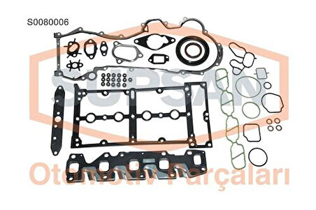 Supsan S0080006 Motor Takım Contası Alt Üst Full Krank Kecelı Subap Lastıklı S.K.C Harıc Doblo Palıo Albea Punto 1.3 Multıjet 16V 1.3Jtd 16V Astra Corsa 1.3Cdtı 16V Suzukı Ignes Swıft Wagon R Z13Dt 1.3Ddıs 16V Bipper Nemo 1.3Hdı 16V