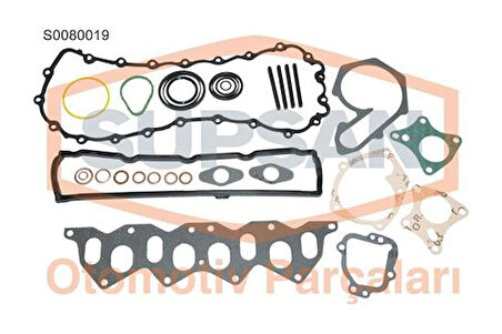 Supsan S0080019 Motor Takım Contası Full Keçesiz Silindir Kapaksız Kangoo Megane Laguna 1.9D F8Q Yeni Motor 77014664083S