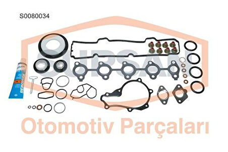 Supsan S0080034 Motor Takım Contası Alt Üst Full Kecelı Subap Lastılı S.K.C Harıc P107 P206 P307 Nemo Bipper P207 C1 C2 C3 Xsara II 1.4Hdı Dv4 Fıesta Fusıon 1.4Tdcı