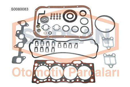 Supsan S0080083 Motor Takım Conta Toyota Corolla 1.3 12 Valf Karbüratörlü 2E Motor 1988-1998 AE92-AE100-AE101 Kasa Full Keçeli 411111020