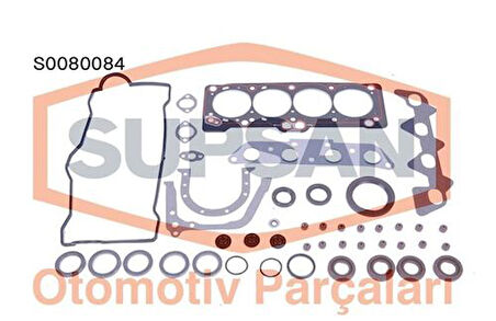 Supsan S0080084 Motor Takım Contası Tam Keçeli Silindir Kapaklı Toyota Corolla 1.6 Karbüratörlü 1988-1998 4AF Motor 411116120