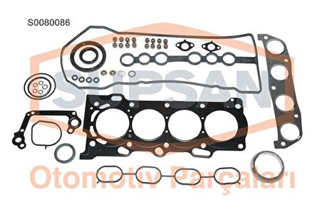 Supsan S0080086 Motor Takım Conta Komple Toyota Corolla 1.4-1.6 Benzinli 2002-2007 Avensis 1.6 Benzinli 2003-2007 411122060