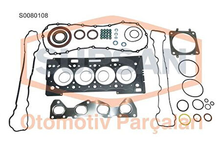 Supsan S0080108 Motor Takım Contası Alt Üst Full Reınz Kecelı Subap Lastıklı S.K.C Sss P206 P207 P307 P308 Partner II Berlıngo II C2 C3 C3 II P1007 P405 Ym Xsara Tu5Jp4 1.6 16V